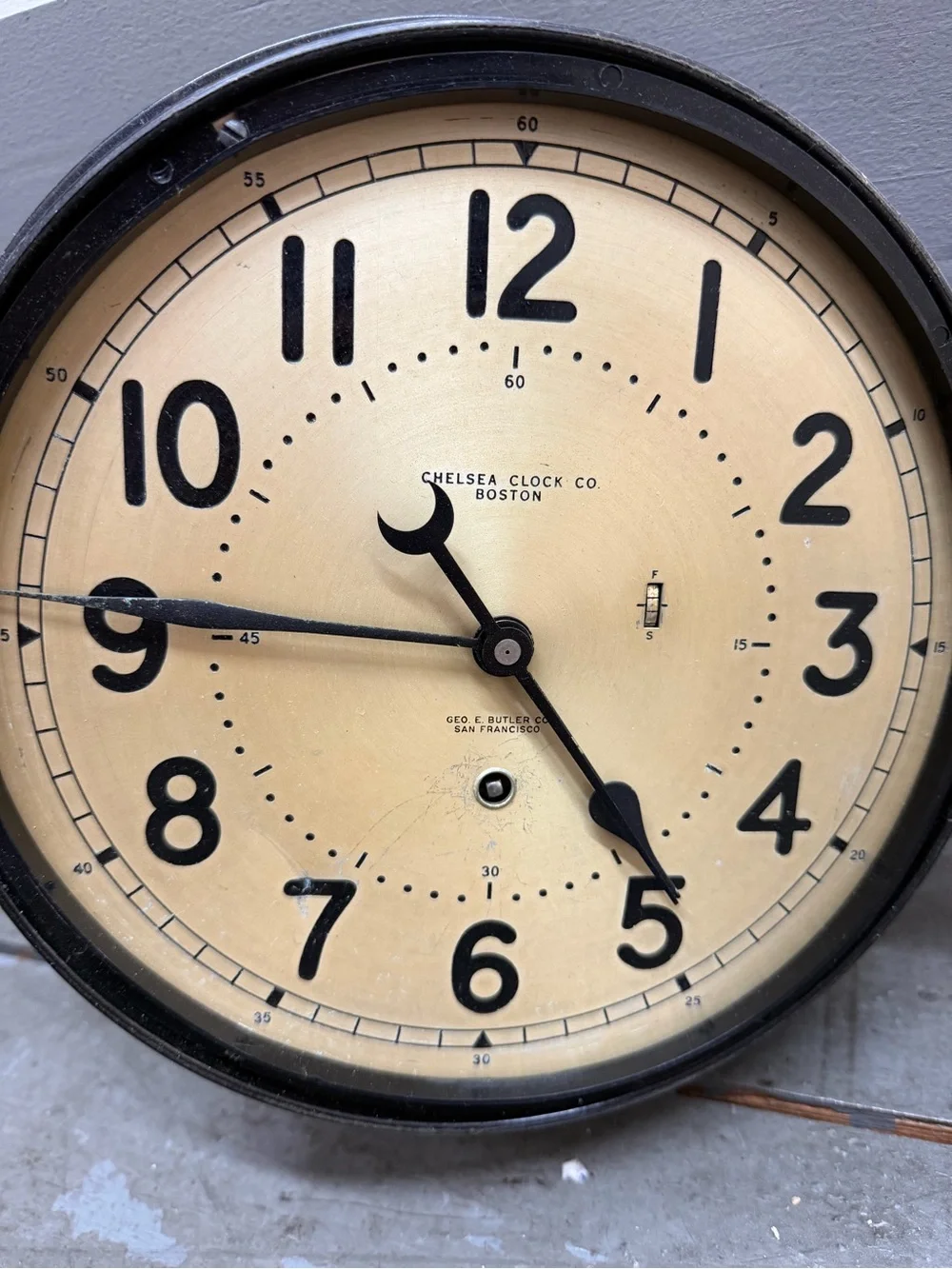 Chelsea Clock Co. Boston US NAVY Ship Clock U.S Government Bakelite Clock